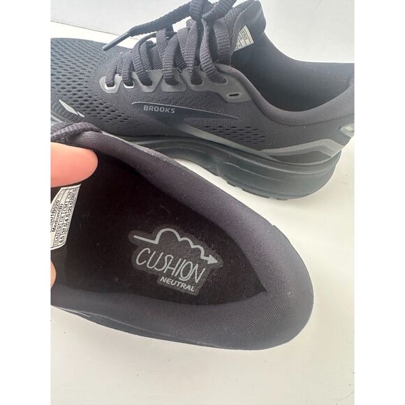 Brooks Women's Ghost 15 Neutral Running Shoe-Ebony/Black/Oyster Size 6.5 - Picture 4 of 6